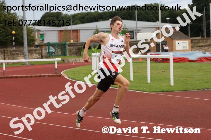 Mens under-20s 400 metres, EAP International Combined Events, Hexham Northumberland. Photo: David T. Hewitson/Sports for All Pics